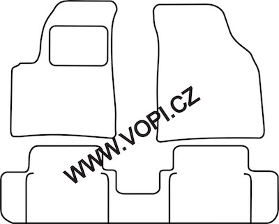 Textil-Autoteppiche Chevrolet Tacuma 2000 - 2004 Autofit (907)